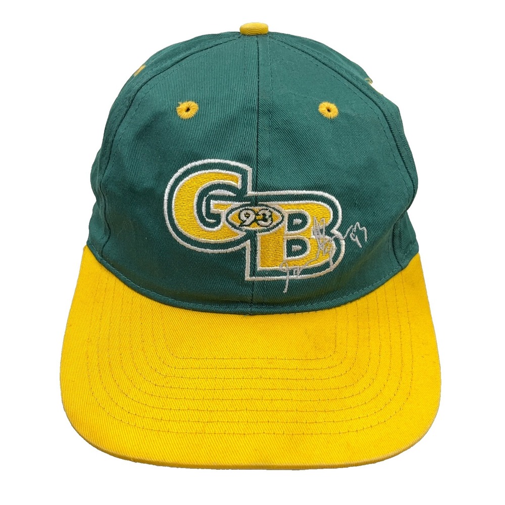 Vintage Green Bay‎ Packers Hat Cap Snapback Green Yellow 90s NFL Burger King